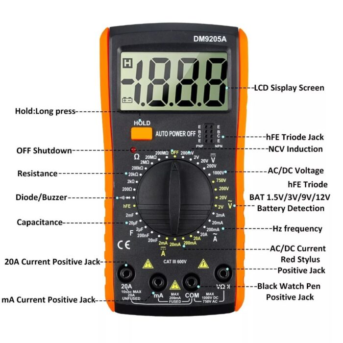 Multimetru DM9205 - imagine 3