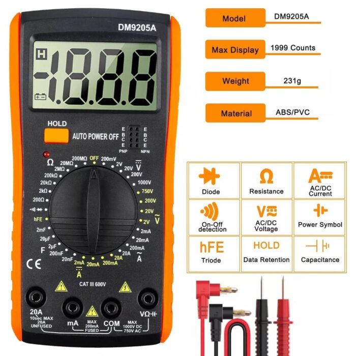 Multimetru DM9205 - imagine 4